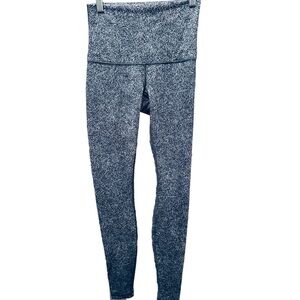 Lululemon High Waist Wunder Under Pant Size 4 Grey black dot speckled